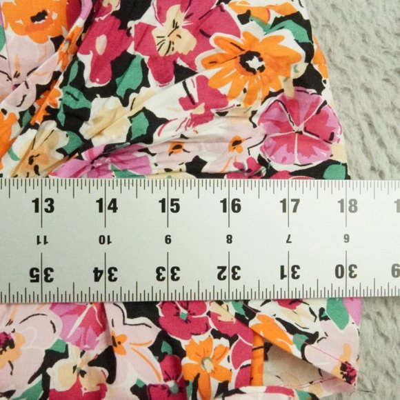 Lulu’s Garden Floral One-Shoulder Faux-Wrap Mini Dress Womens Large - Picture 12 of 15